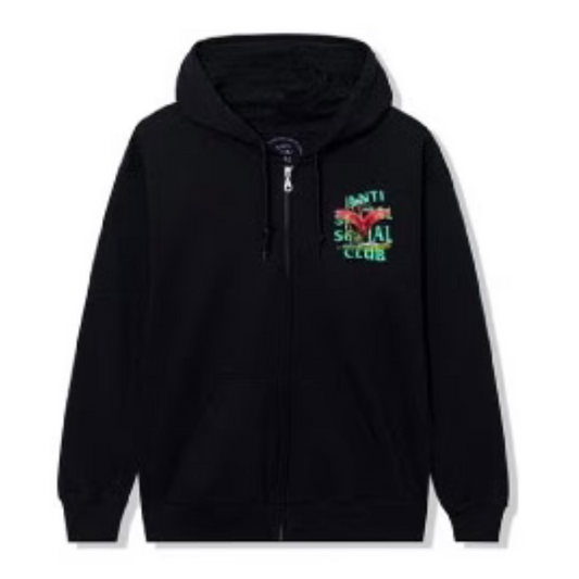 Anti Social Social Club 5:44 Am Black Zipped Hoodie