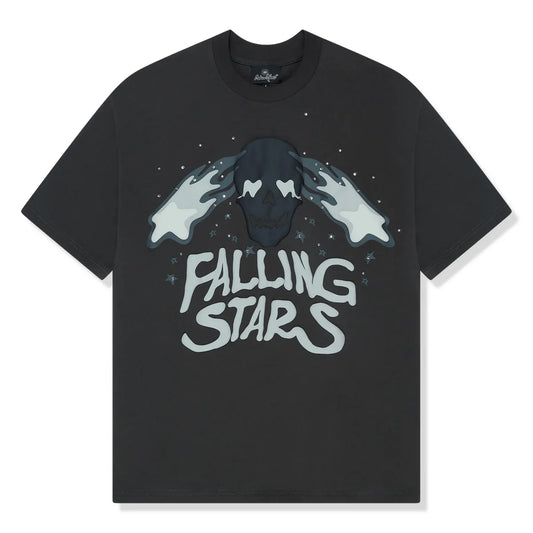 Broken Planet Falling Stars Soot Black T Shirt