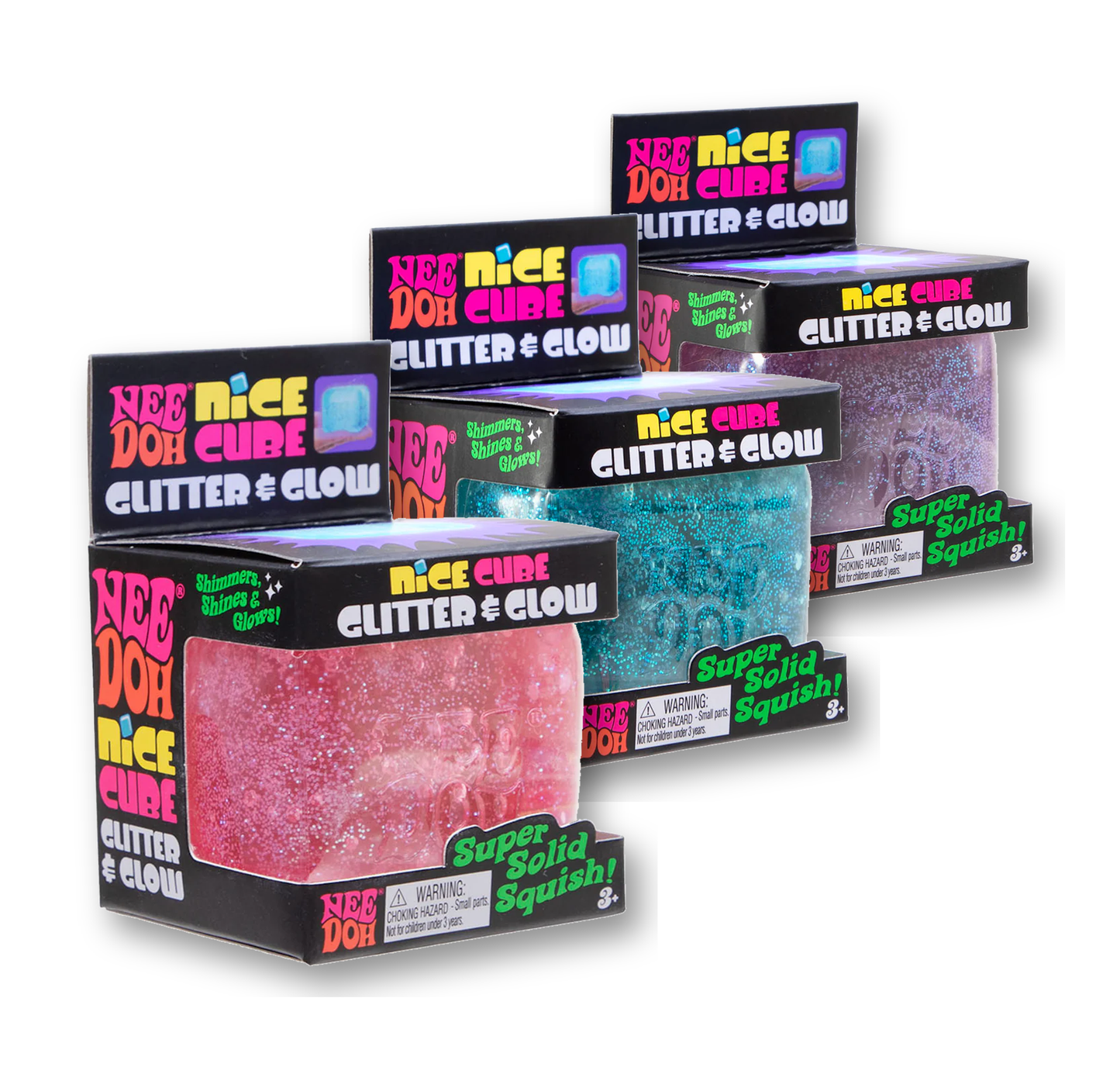 Needoh Glitter & Glow Nice Cube (1 Piece)