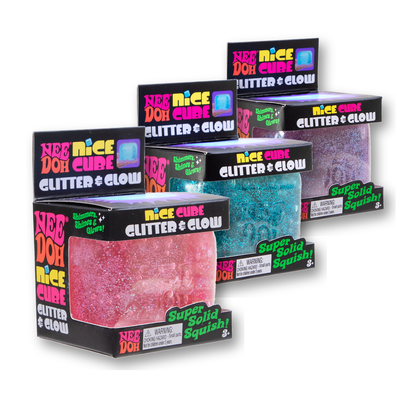 Needoh Glitter & Glow Nice Cube (1 Piece)